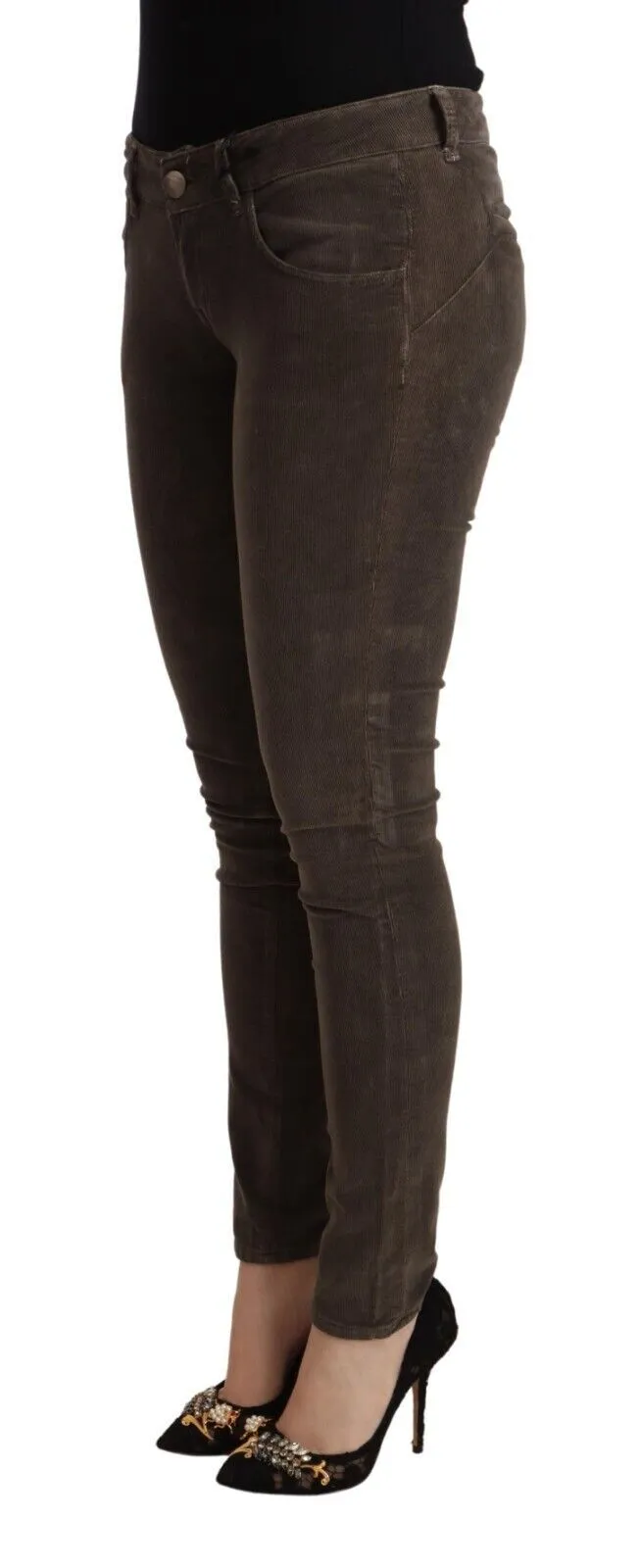 Brown Cotton Slim Fit Denim Low Waist Jeans sold by Lord & Taylor product image thumbnail 2