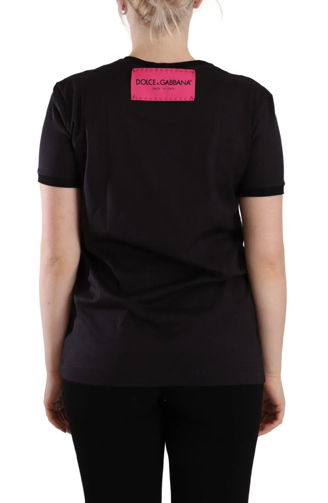 Black Logo Print Cotton Crew Neck Tee T-shirt sold by Lord & Taylor product image thumbnail 3