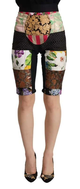 Multicolor Patchwork High Waist Cropped Pants sold by Lord & Taylor