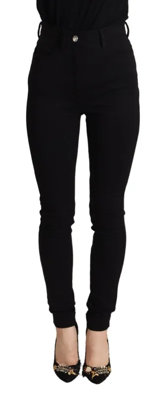 Black High Waist Skinny Slim Fit Pants sold by Lord & Taylor