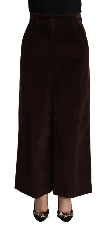 Black Cotton High Waist Trouser Wide Leg Pants sold by Lord & Taylor
