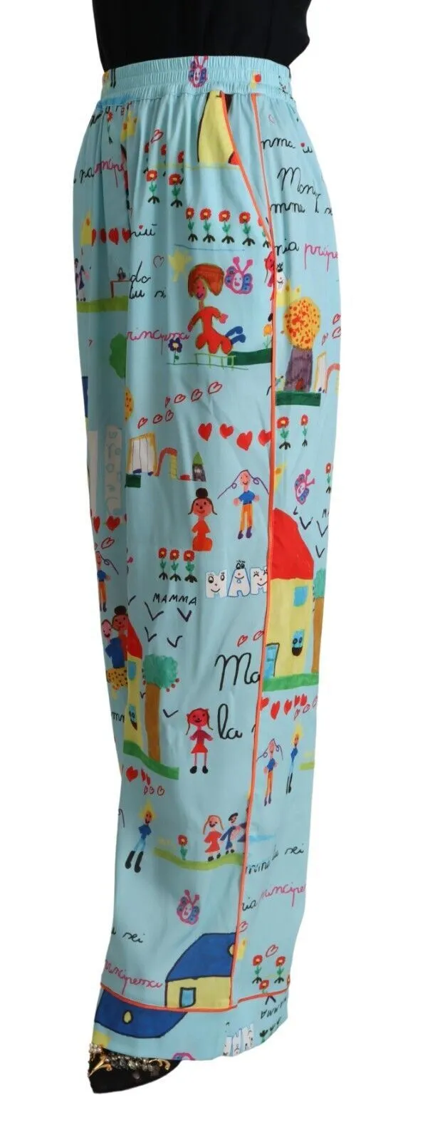 Light Blue Drawing Mid Waist Wide Leg Pants sold by Lord & Taylor product image thumbnail 2