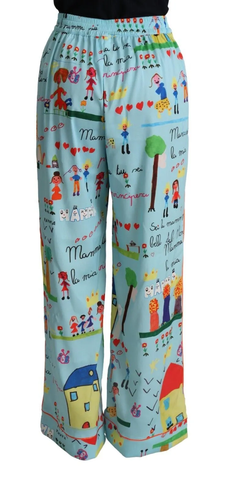 Light Blue Drawing Mid Waist Wide Leg Pants sold by Lord & Taylor product image thumbnail 3