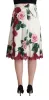 White Rose Print High Waist Midi A-line Skirt sold by Lord & Taylor