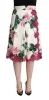 White Rose Print High Waist Midi A-line Skirt sold by Lord & Taylor