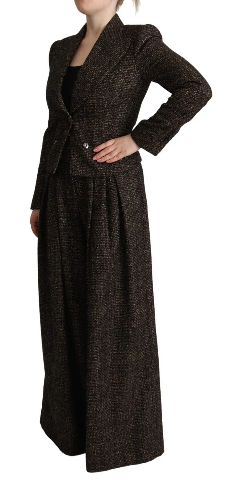 Dark Brown Wool Single Breasted 2 Pc Jacket Pants sold by Lord & Taylor product image thumbnail 2
