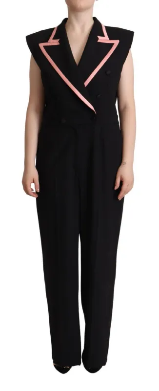 Black Wool Blend Sleeveless Jumpsuit Dress sold by Lord & Taylor