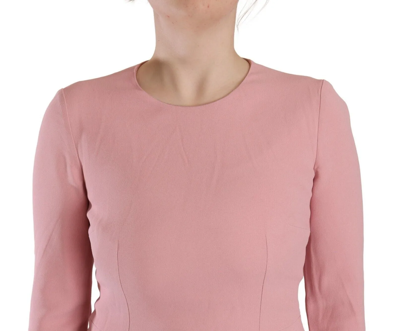 Pink 3/4 Sleeves Viscose Blend A-line Dress sold by Lord & Taylor product image thumbnail 4