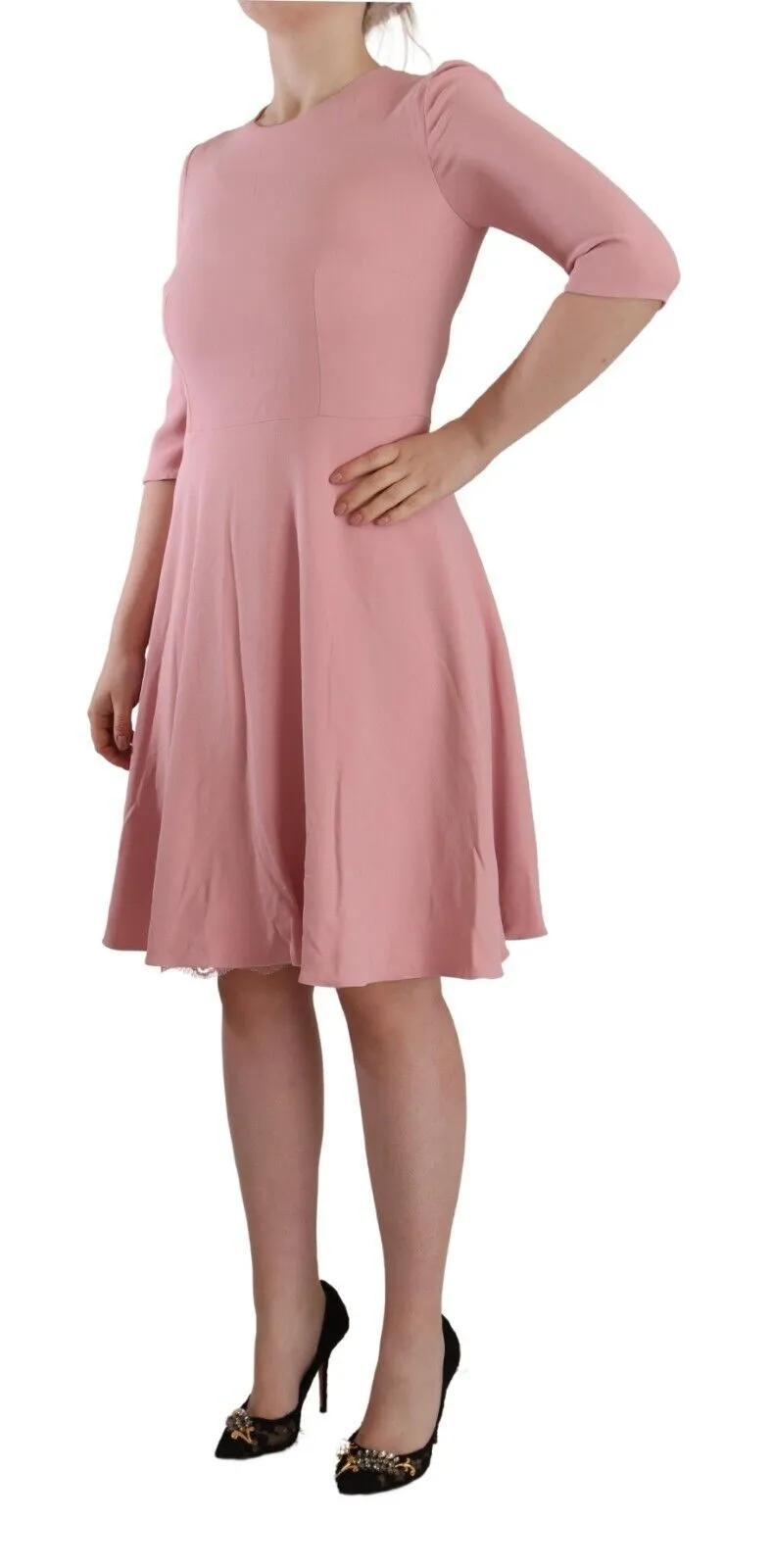 Pink 3/4 Sleeves Viscose Blend A-line Dress sold by Lord & Taylor product image thumbnail 2