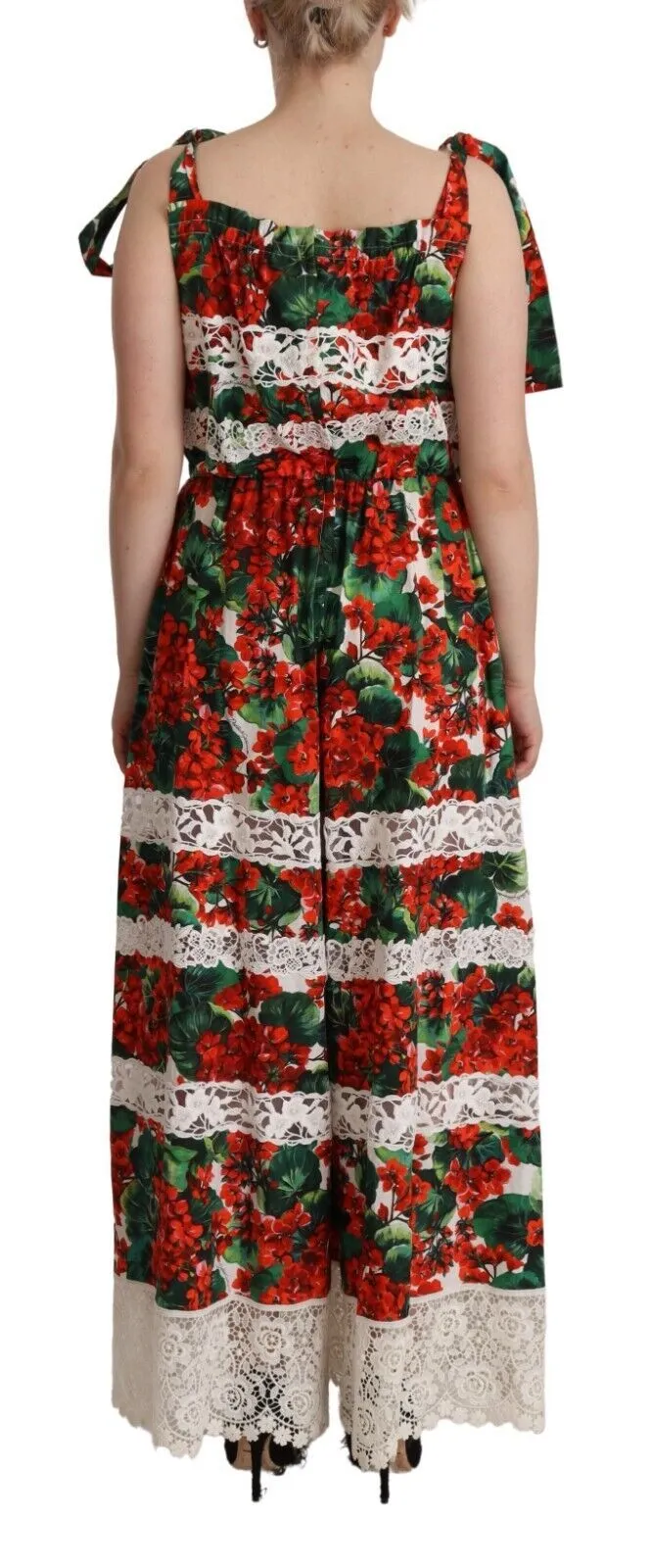 Multicolor Geranium Print Lace Long Maxi Dress sold by Lord & Taylor product image thumbnail 3
