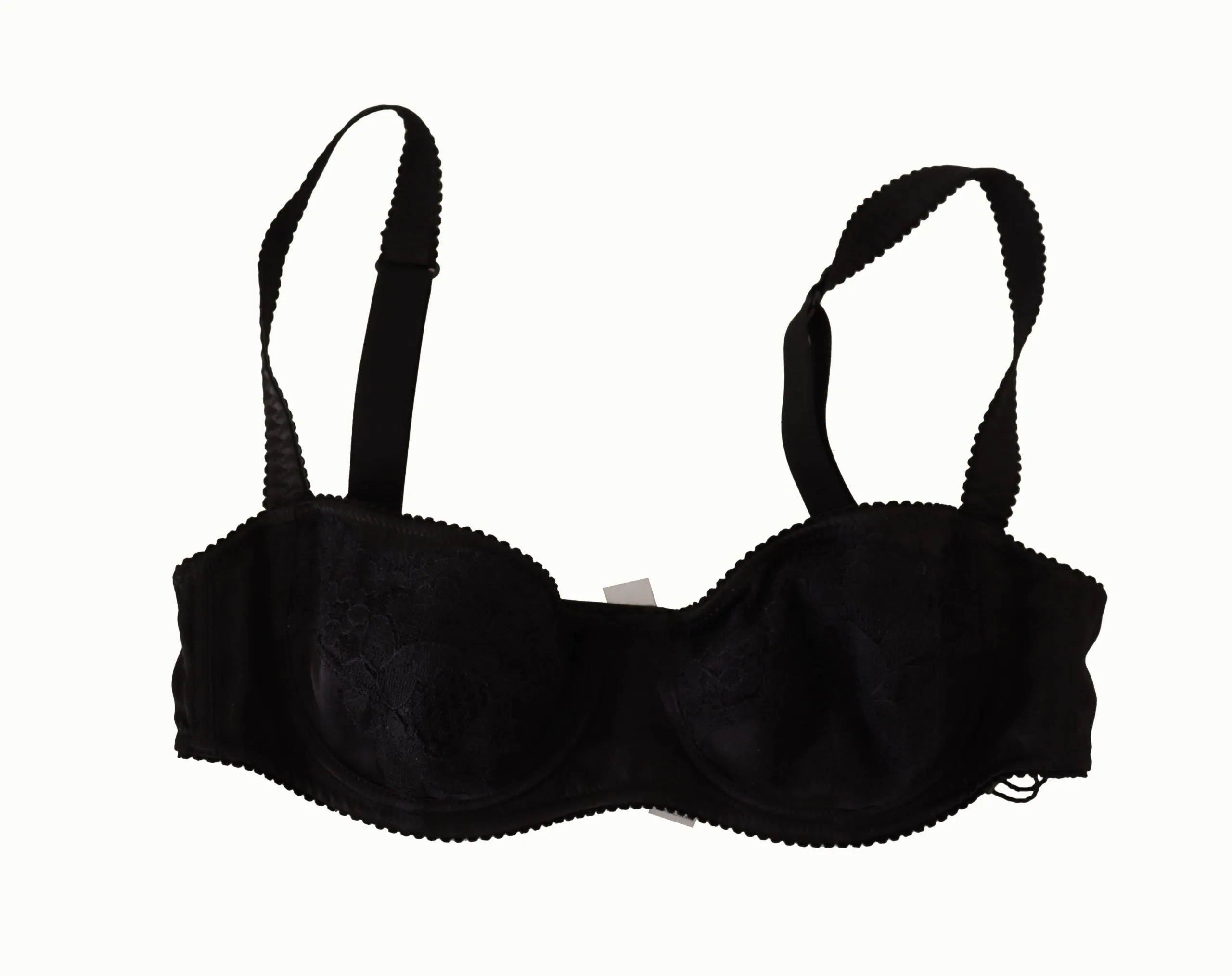 Black Polka Dot Satin Lace Balconette Bra sold by Lord & Taylor product image thumbnail 4
