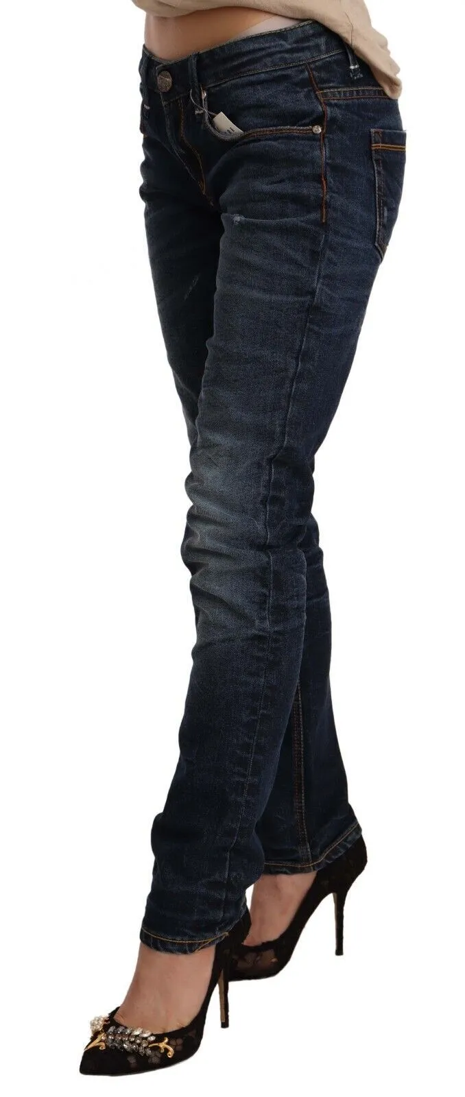 Blue Washed Cotton Low Waist Skinny Denim Jeans sold by Lord & Taylor product image thumbnail 2