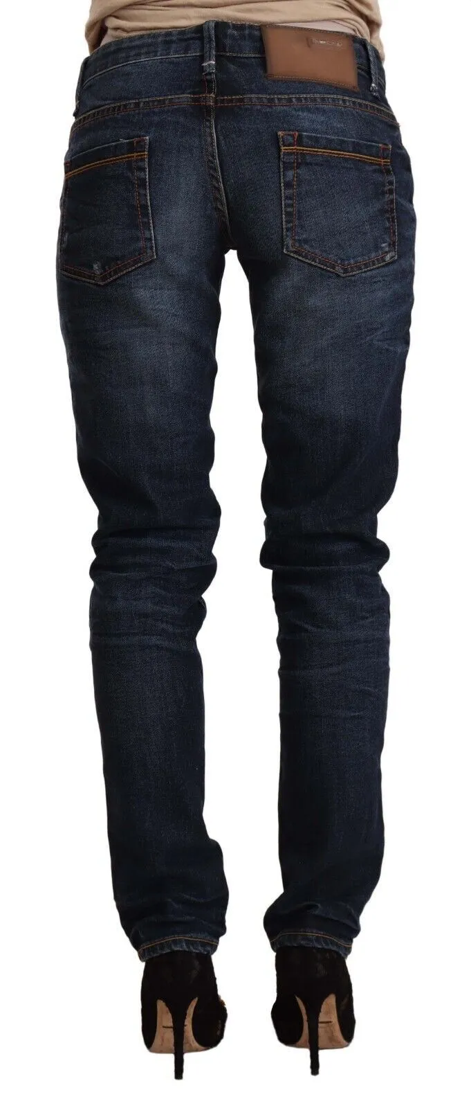 Blue Washed Cotton Low Waist Skinny Denim Jeans sold by Lord & Taylor product image thumbnail 3