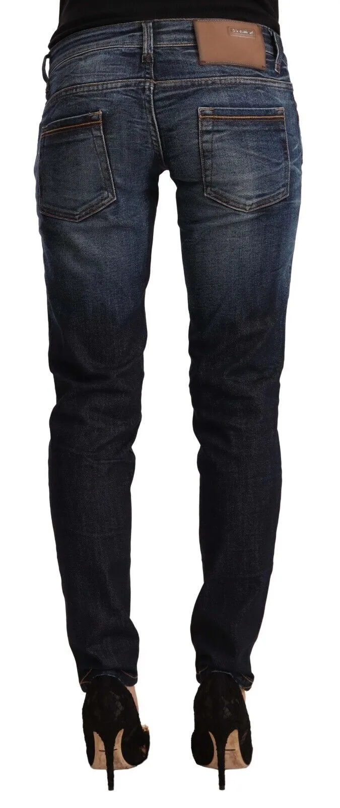 Blue Washed Cotton Low Waist Skinny Denim Jeans sold by Lord & Taylor product image thumbnail 3