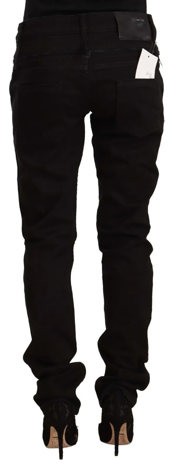 Black Low Waist Cotton Stretch Denim Skinny Jeans sold by Lord & Taylor product image thumbnail 3