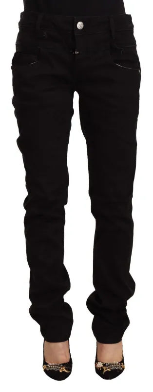 Black Low Waist Cotton Stretch Denim Skinny Jeans sold by Lord & Taylor