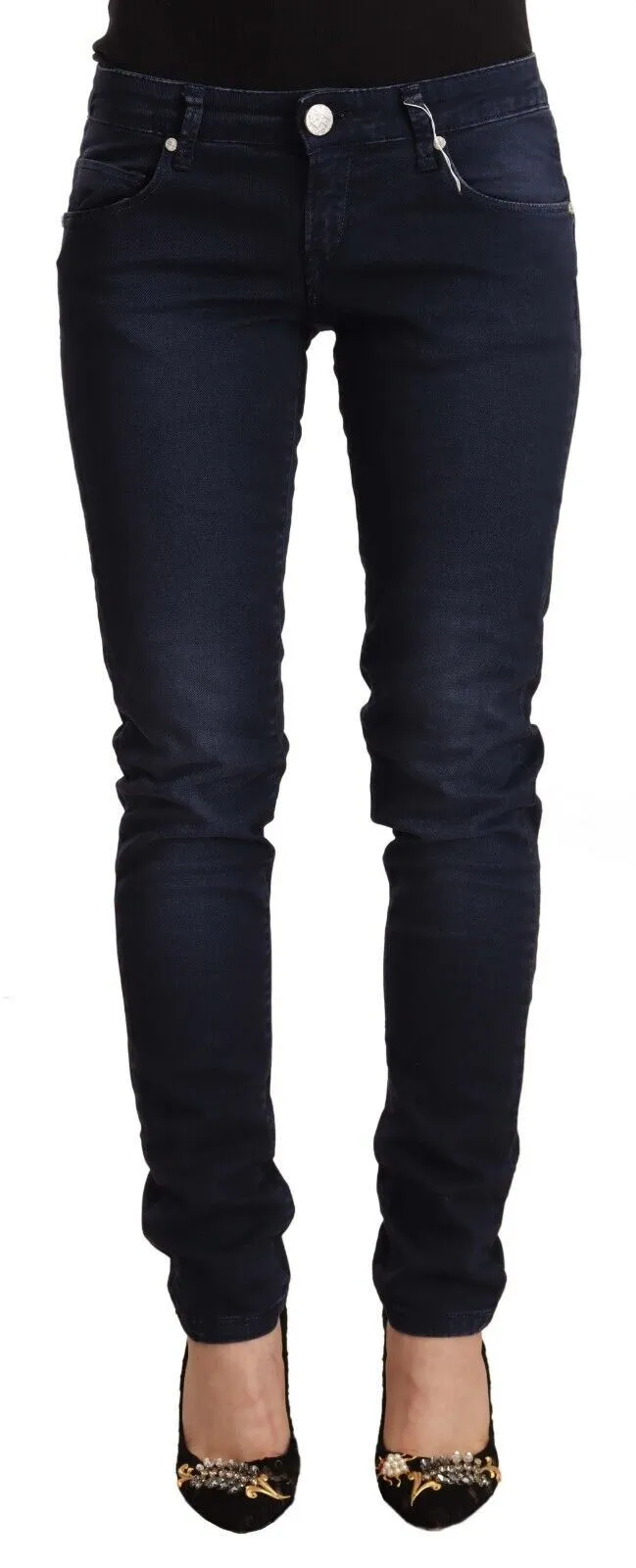 Blue Washed Cotton Low Waist Slim Fit Denim Jeans sold by Lord & Taylor