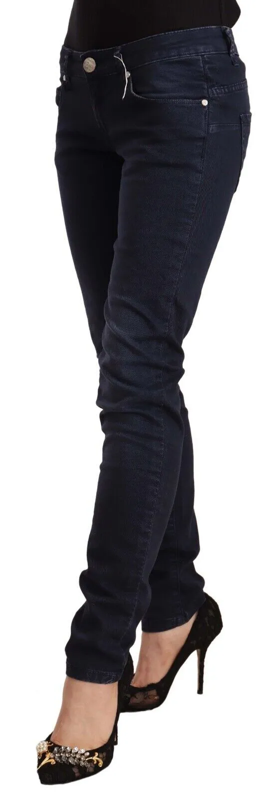 Blue Washed Cotton Low Waist Slim Fit Denim Jeans sold by Lord & Taylor product image thumbnail 2