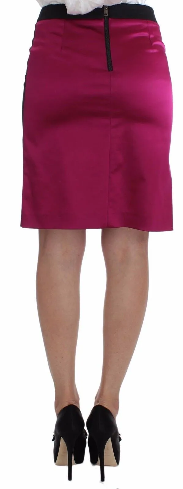 Pink Black Above Knees Cotton Stretch Skirt sold by Lord & Taylor product image thumbnail 3