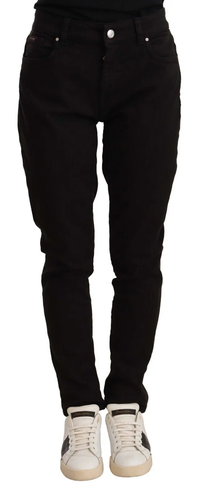 Black Skinny Slim Denim Cotton Stretch Jeans sold by Lord & Taylor