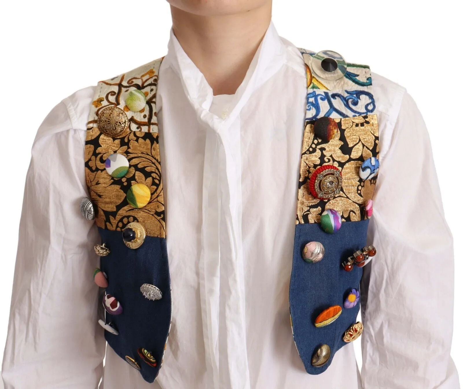 Multicolor Embellished Waist Coat Cotton Top sold by Lord & Taylor product image thumbnail 4