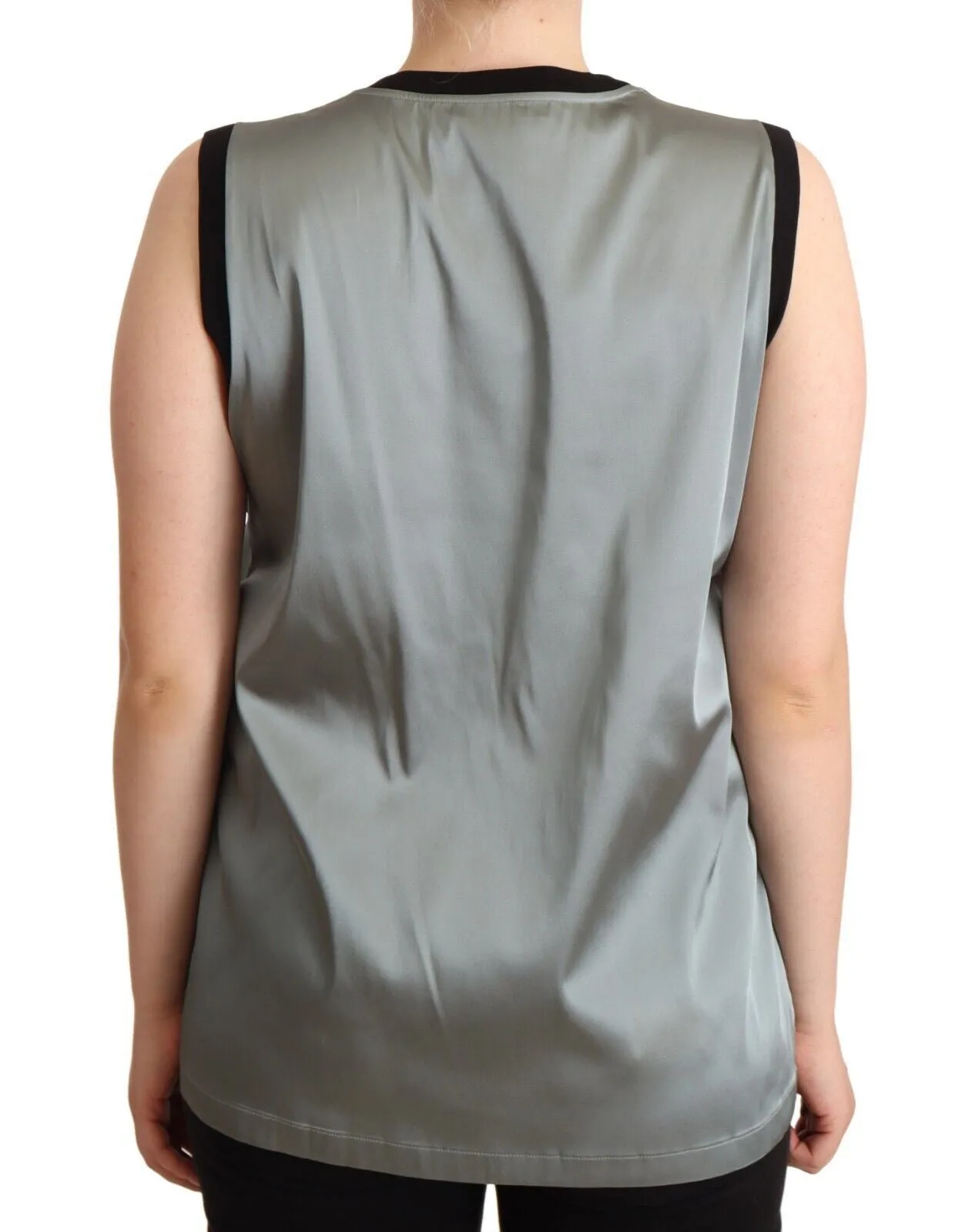 Silver Round Neck Sleeveless Casual Tank Top sold by Lord & Taylor product image thumbnail 4