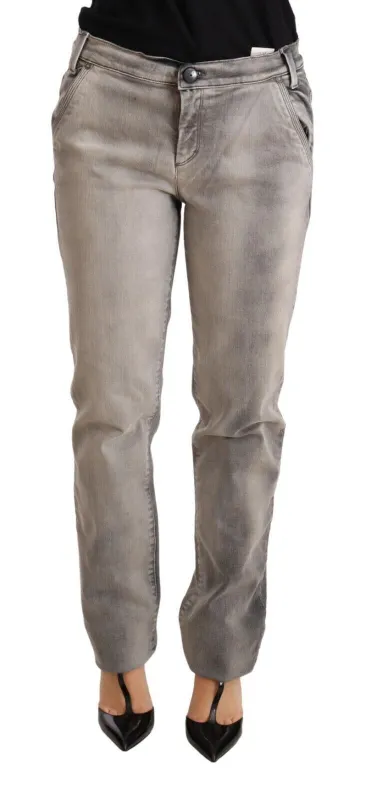 Gray Washed Low Waist Skinny Trouser Cotton Jeans sold by Lord & Taylor