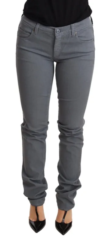Gray Low Waist Skinny Slim Trouser Cotton Jeans sold by Lord & Taylor