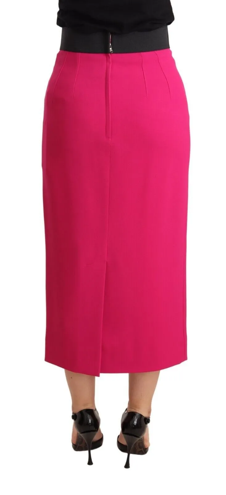 Pink High Waist Stretch Pencil Straight Skirt sold by Lord & Taylor product image thumbnail 3