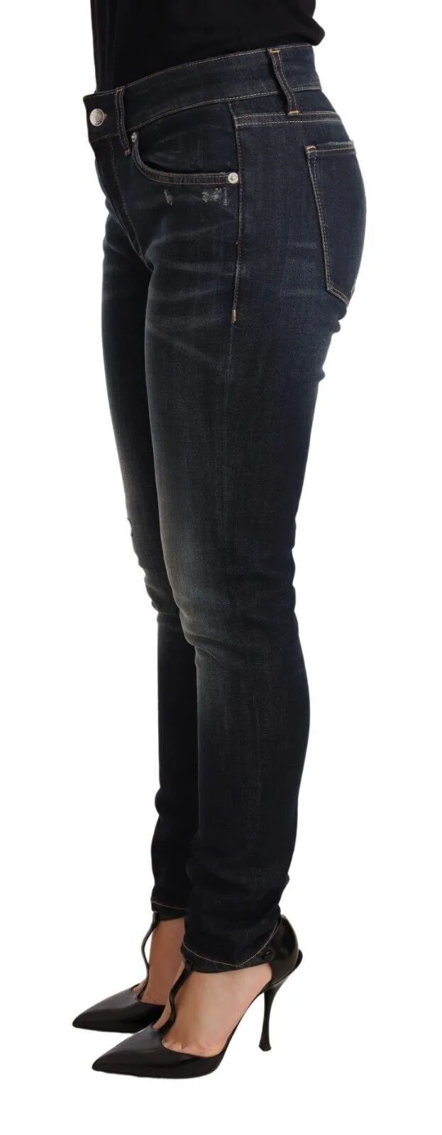 Blue Wash Slim Skinny Denim Cotton Stretch Jeans sold by Lord & Taylor product image thumbnail 2