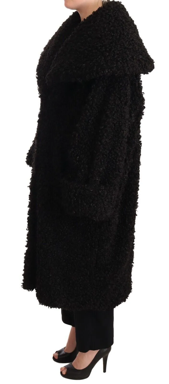 Black Polyester Fur Trench Coat Jacket sold by Lord & Taylor product image thumbnail 2
