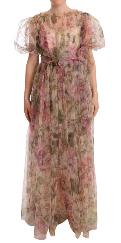 Multicolor Floral Print Long Maxi Gown Dress sold by Lord & Taylor