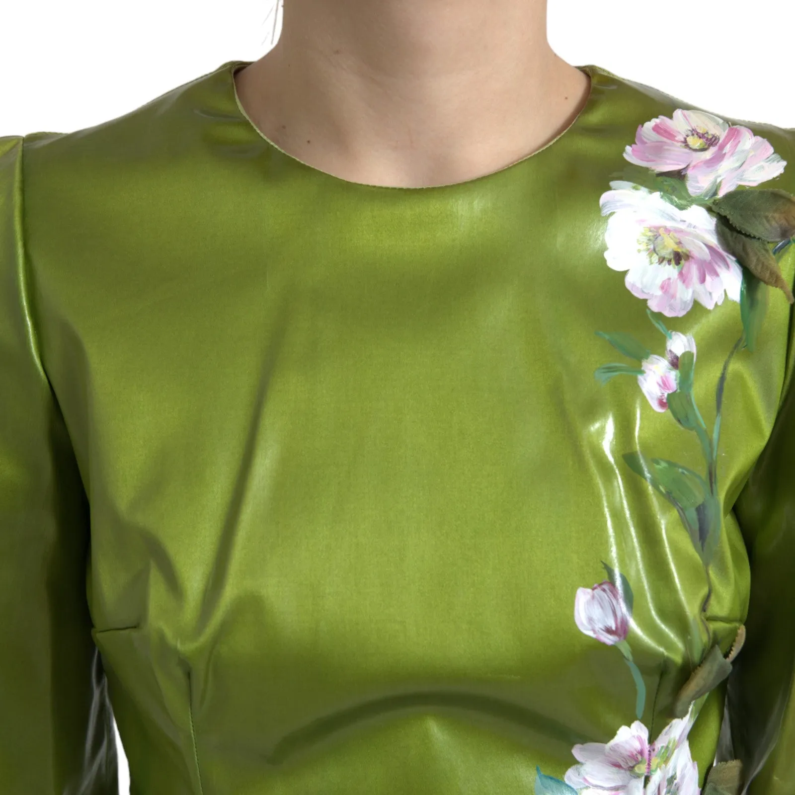 Green Floral Embellished Sheath Midi Dress sold by Lord & Taylor product image thumbnail 2