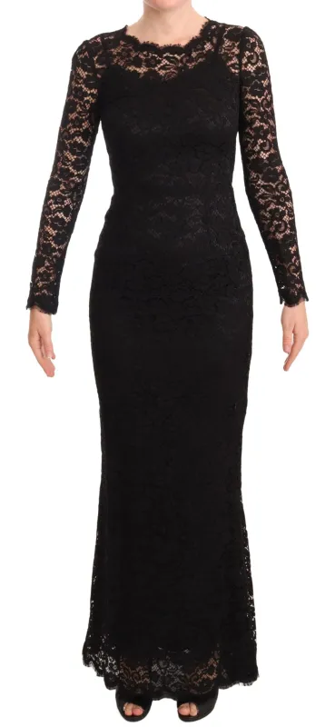 Black Cotton Lace Mermaid Long Sleeves Dress sold by Lord & Taylor