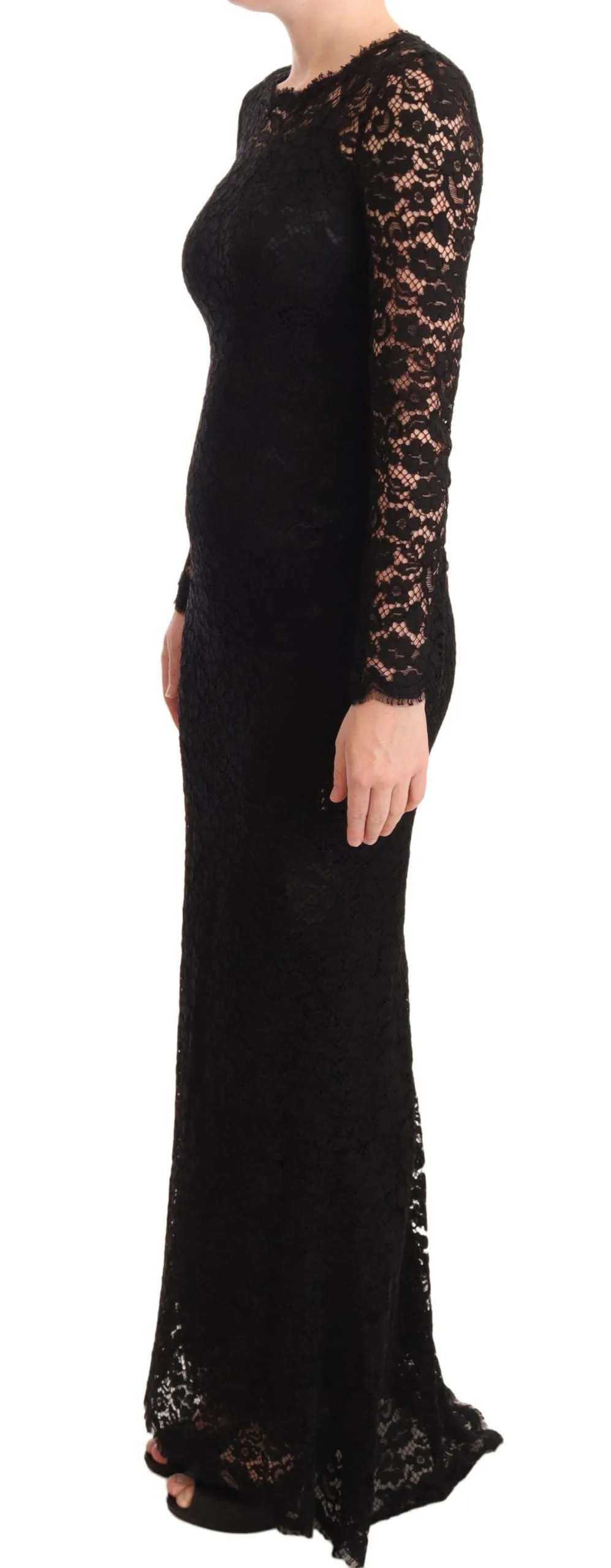Black Cotton Lace Mermaid Long Sleeves Dress sold by Lord & Taylor product image thumbnail 3