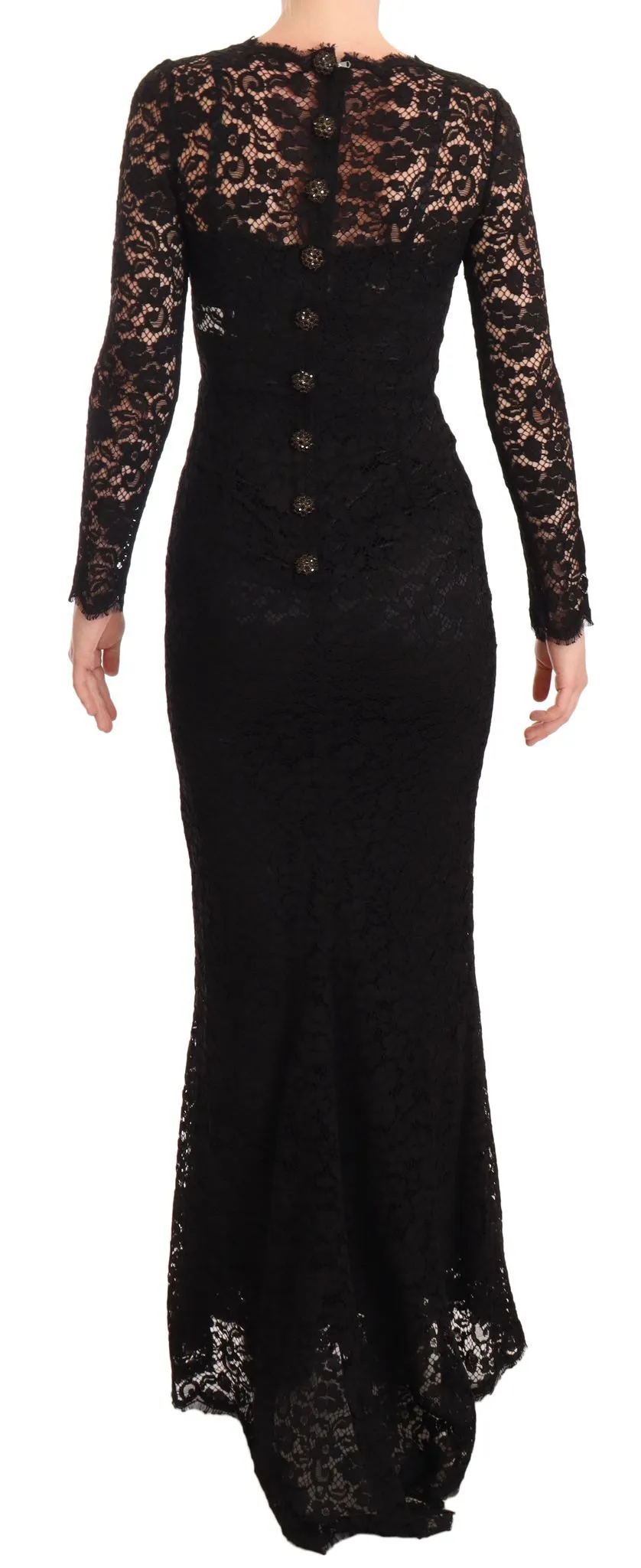 Black Cotton Lace Mermaid Long Sleeves Dress sold by Lord & Taylor product image thumbnail 4