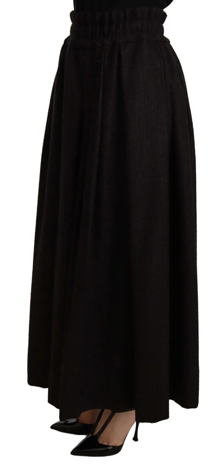 Black Wool High Waist Maxi PIECE Skirt sold by Lord & Taylor product image thumbnail 2