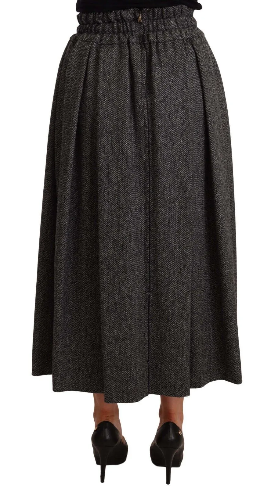 Gray Wool High Waist A-line PIECE Skirt sold by Lord & Taylor product image thumbnail 3