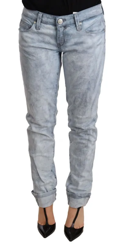 Light Blue Washed Cotton Folded Hem Denim Trouser sold by Lord & Taylor