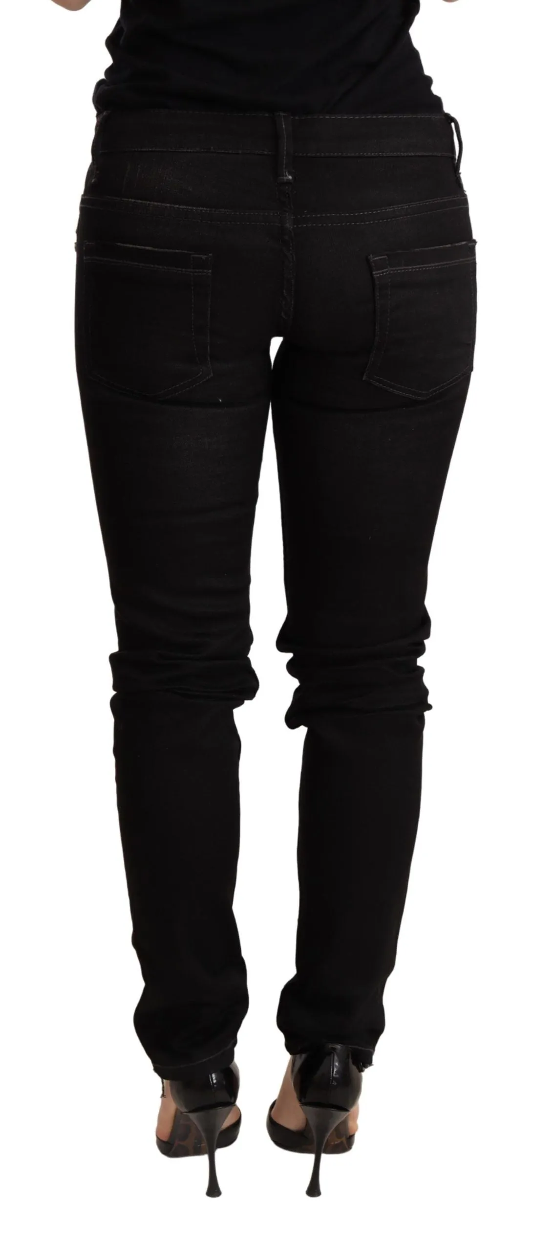 Black Low Waist Skinny Denim Trouser sold by Lord & Taylor product image thumbnail 3