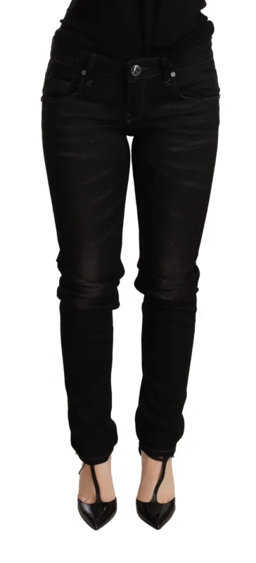 Black Low Waist Skinny Denim Trouser sold by Lord & Taylor