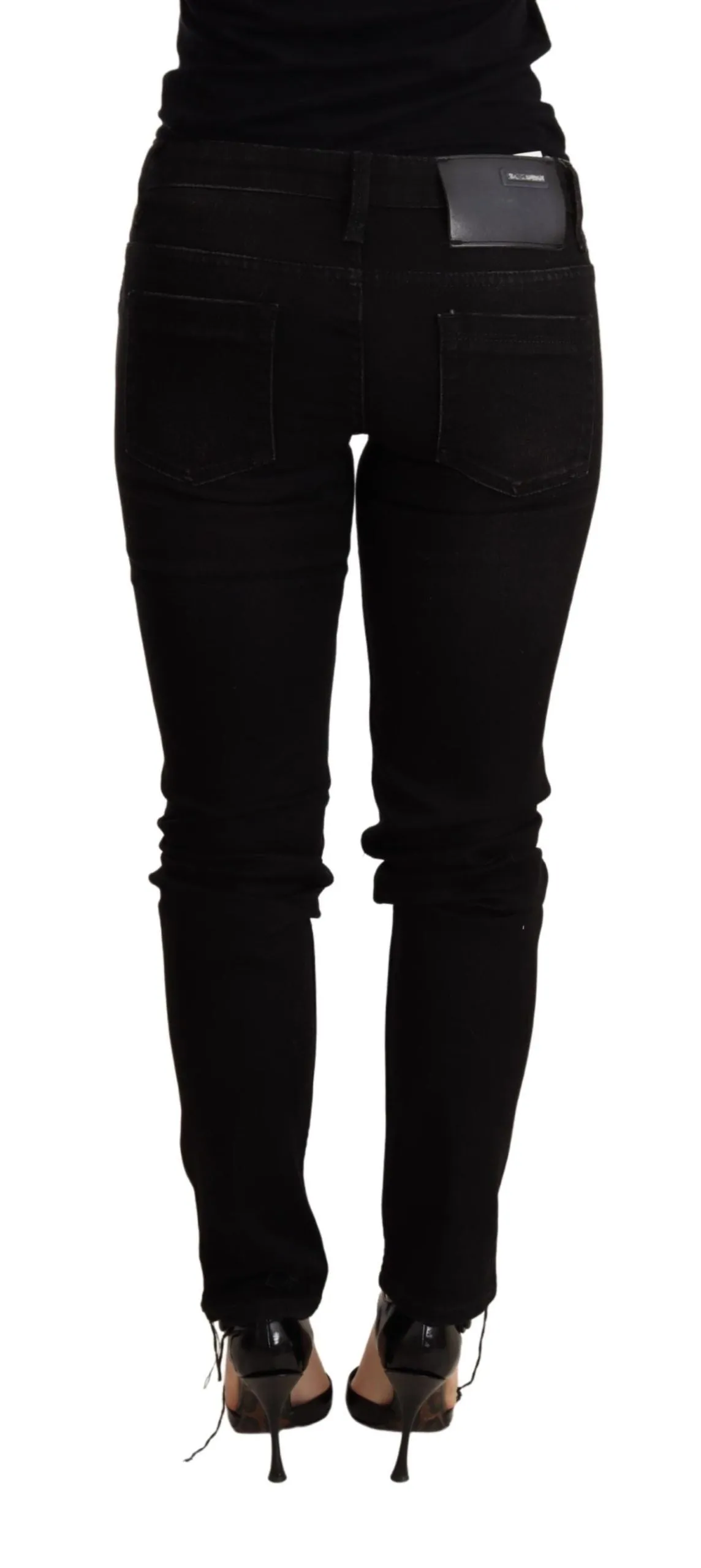 Black Low Waist Skinny Denim Trouser sold by Lord & Taylor product image thumbnail 3