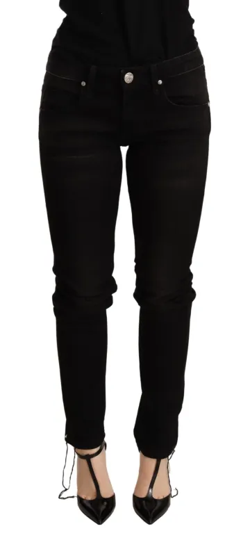 Black Low Waist Skinny Denim Trouser sold by Lord & Taylor