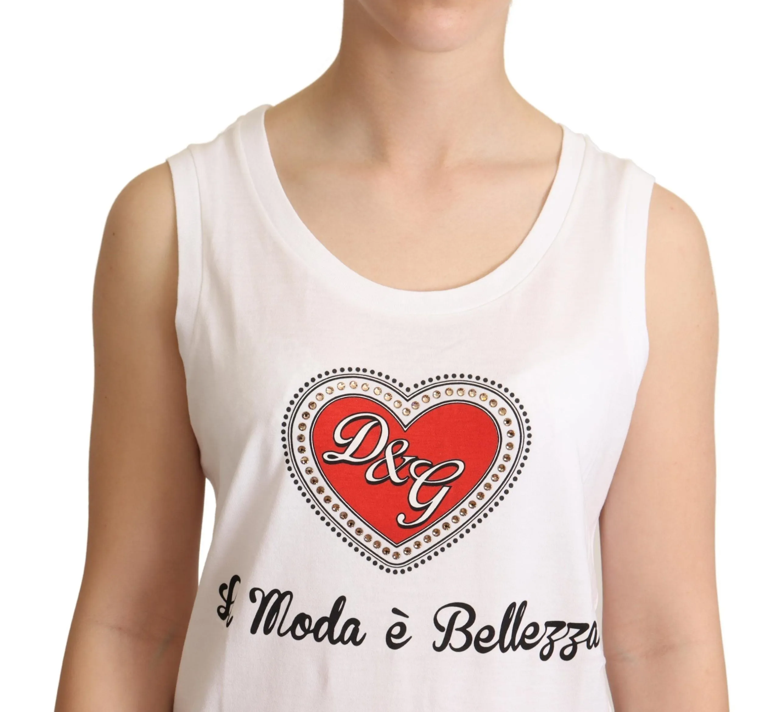 White La Moda Crystal Tank Top T-shirt sold by Lord & Taylor product image thumbnail 4
