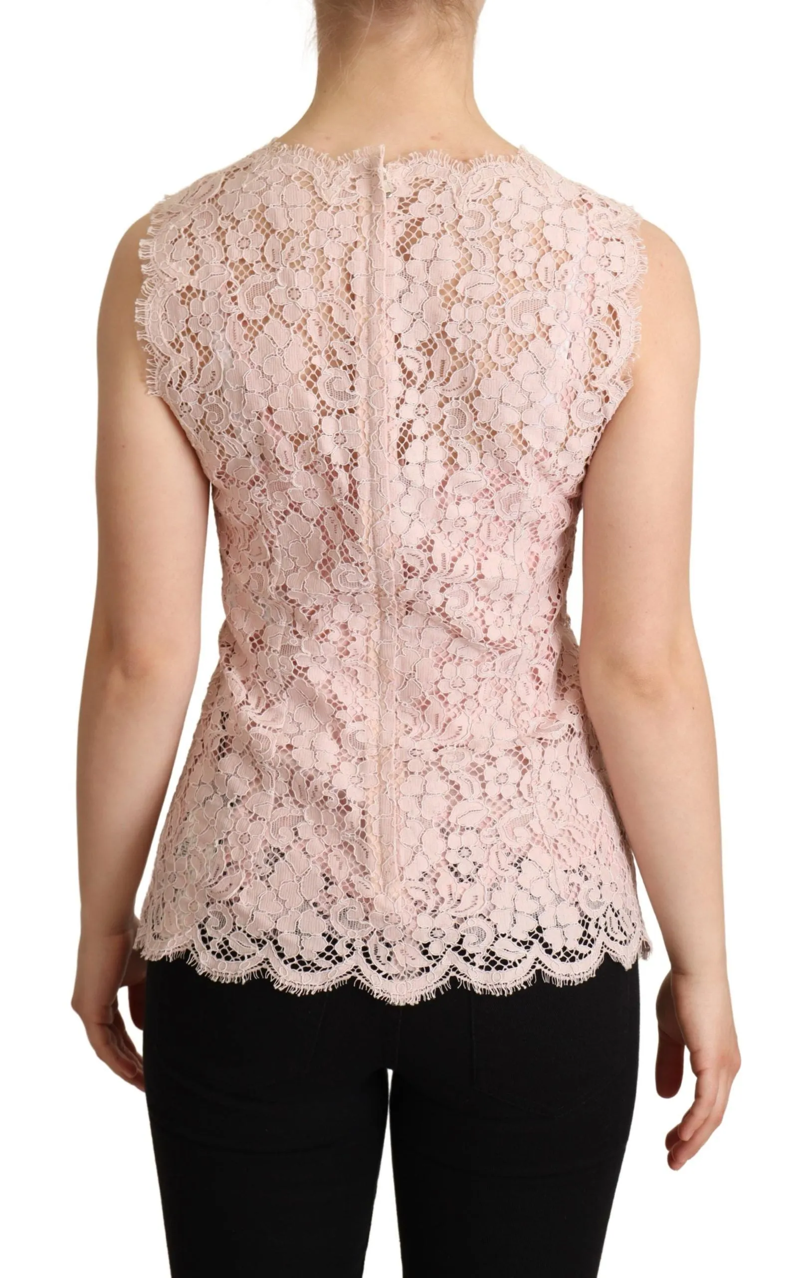 Pink Floral Lace Sleeveless Tank Blouse Top sold by Lord & Taylor product image thumbnail 3