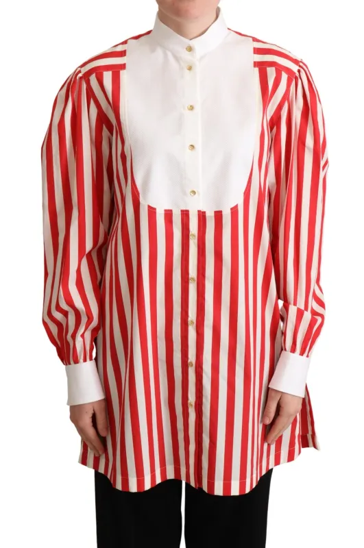 Red White Striped Long Sleeves Formal Shirt sold by Lord & Taylor