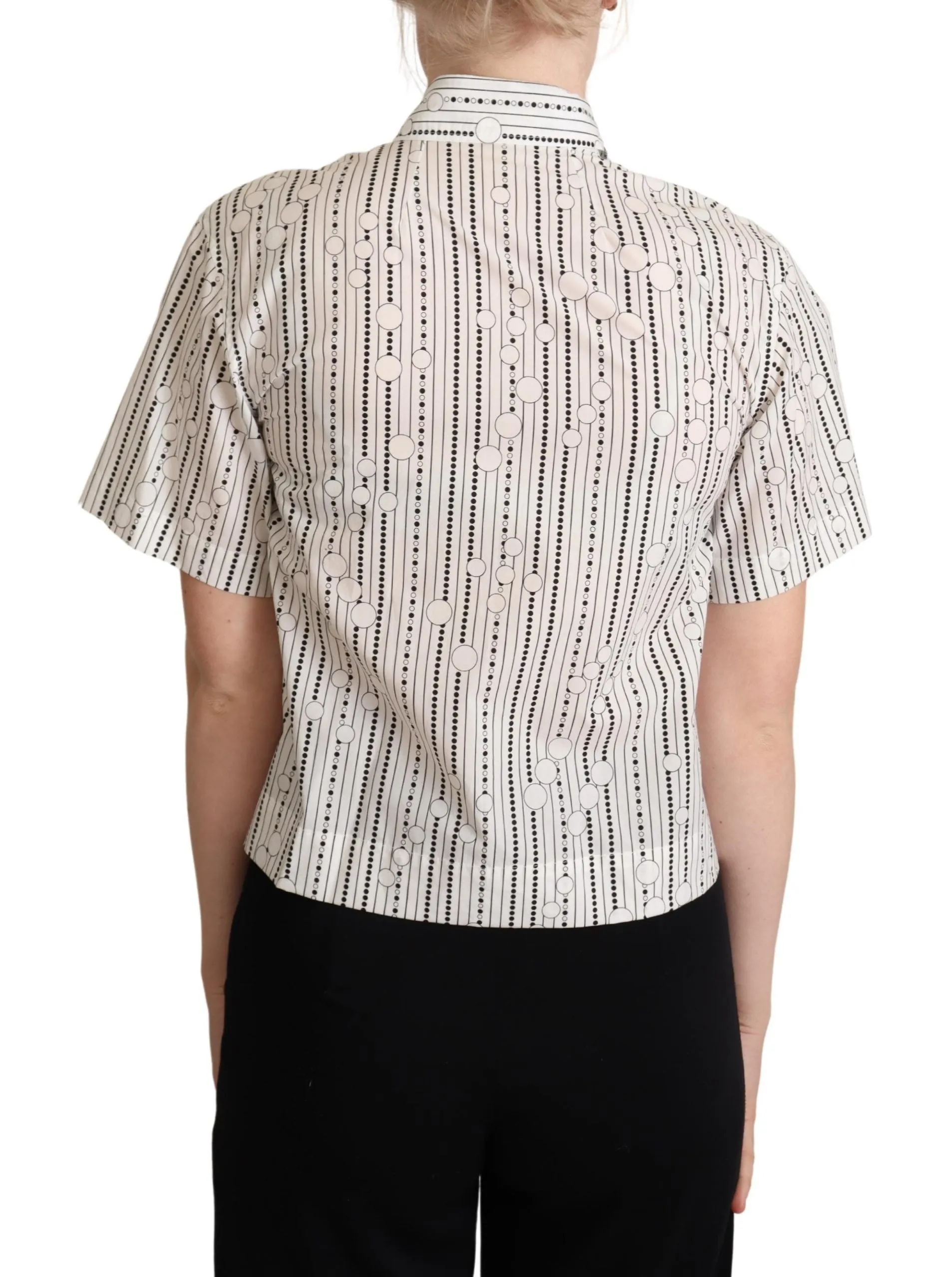 White Circles Dots Collared Button Up Shirt sold by Lord & Taylor product image thumbnail 3