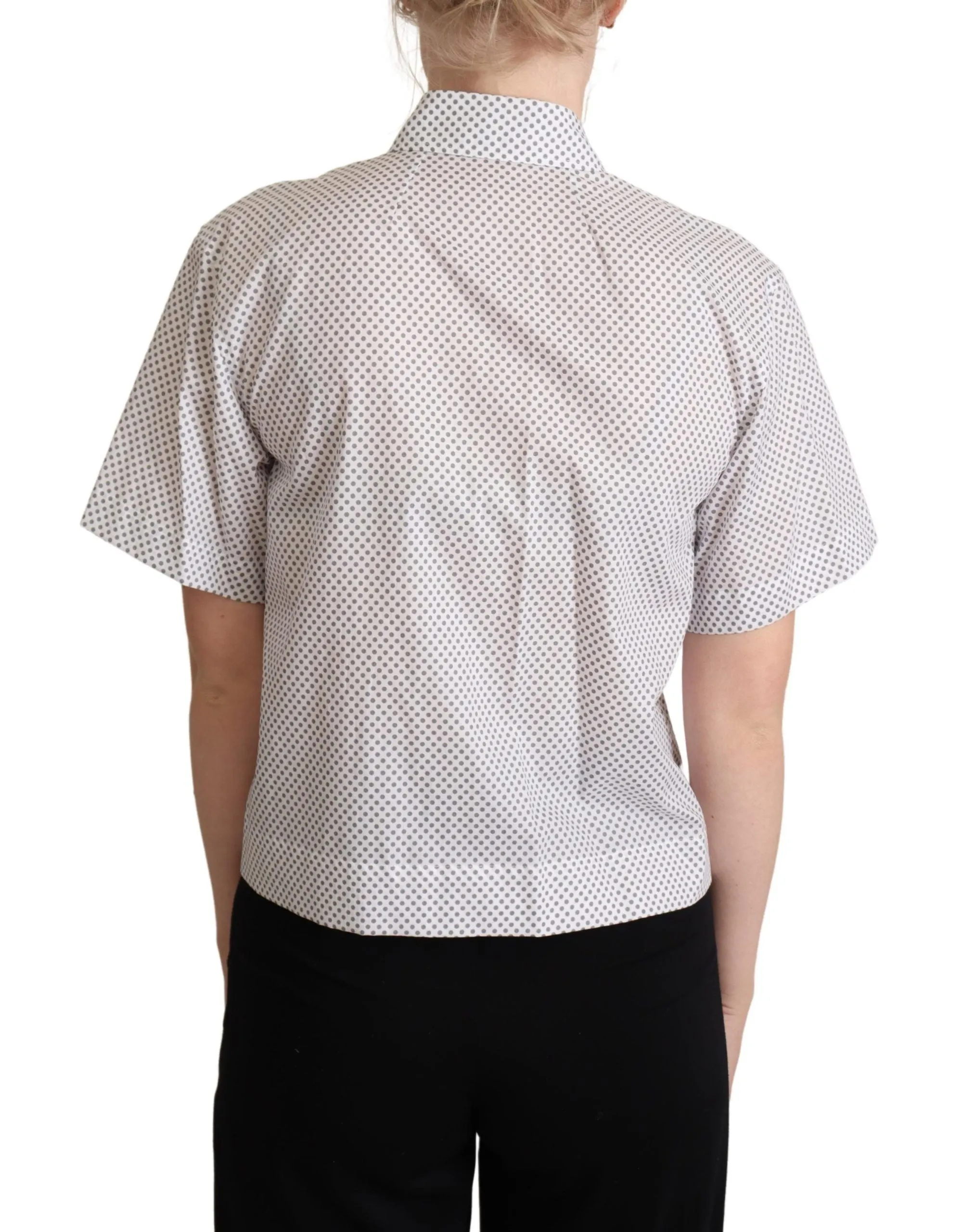White Gray Polka Dots Collared Button Shirt sold by Lord & Taylor product image thumbnail 3