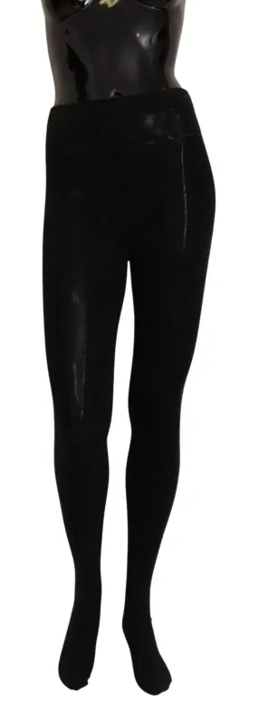 Black Wool Stretch Tights Stocking Socks sold by Lord & Taylor