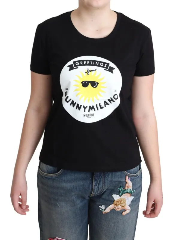Black Cotton Sunny Milano Print T-shirt sold by Lord & Taylor